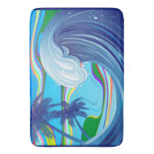 Zee Ocean big Wave Water Double-Sided sleutelhange Badmat (Voorkant Verticaal)