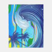 Zee Ocean big Wave Water Double-Sided sleutelhange Fleece Deken (Voorkant)