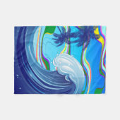 Zee Ocean big Wave Water Fleece Deken (Voorkant (Horizontaal))