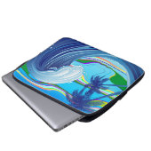 Zee Ocean big Wave Water Laptop Sleeve (Voorkant onderkant)