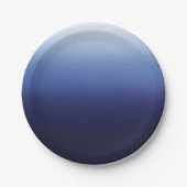 Zee Ocean Blue Modern Minimal Beach Vrijgezellenfe Papieren Bordje (Voorkant)