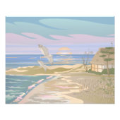 Zee Ocean Coastal Beach Art Foto Afdruk (Voorkant)