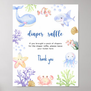 Zee-oceandieren - Spel met luierspel Poster