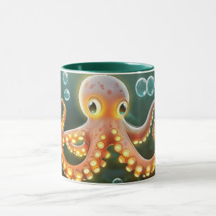 zee octopus Cartoon Stijl levendig Mooie Kleurrijk Mok