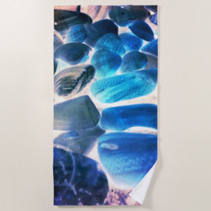 Zee oester shell, kleuren veranderd blauw in grijs strandlaken