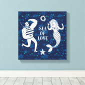 Zee of Love Poster Canvas Afdruk (Insitu (Houten vloer))