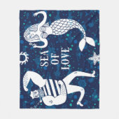 Zee of Love Poster Fleece Deken (Voorkant)