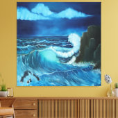 "Zee of Power" uitgestrekte canvasprint. Canvas Afdruk (Insitu (Woonkamer))