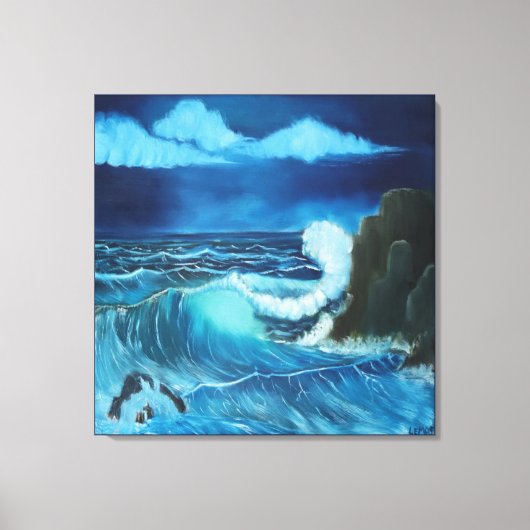 "Zee of Power" uitgestrekte canvasprint. Ver. 2 Canvas Afdruk (Voorkant)