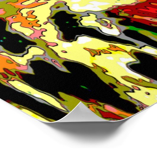 zee "olieramp" van Abstracte kleuren Poster (Hoek)