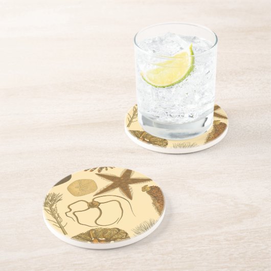 Zee onder water zandsteen onderzetter (Zijkant)