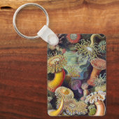  Zee onderwater Anemones door Ernst Haeckel Sleutelhanger (Voorkant)