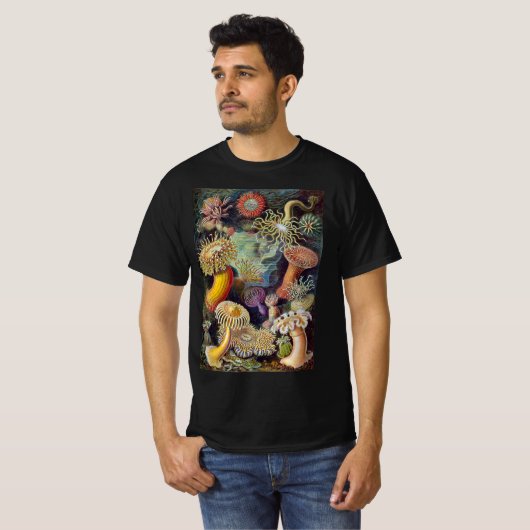 Zee onderwater Anemones door Ernst Haeckel T-shirt (Voorkant volledig)
