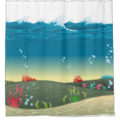 Zee onderwater vis douchegordijn (Voorkant)