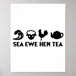 Zee Ooi Hen Thee Grappige Grap Zeggen Citaat Manne Poster