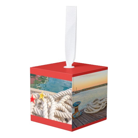 zee op blok ornament (Voorkant hoekig)