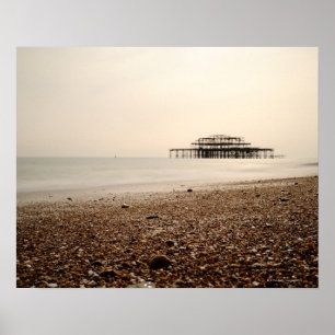 Zee op Brighton Beach Poster