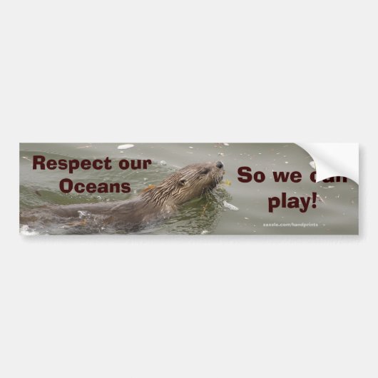 Zee Otter Anti-Pollution Bumpersticker (Voorkant)