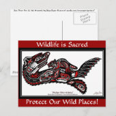 ZEE OTTER & BABY (Haida Styled) Briefkaarten (Voorkant / Achterkant)