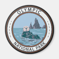 Zee Otter-circulaire van het Olympisch Nationaal P
