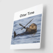 Zee Otter Clock Vierkante Klok (Hoek)