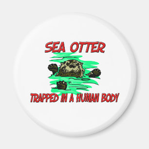 Zee Otter gevangen in een menselijk lichaam Magneet
