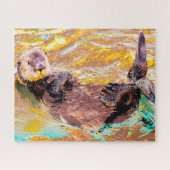 Zee Otter Jigzaag Puzzle Legpuzzel (Horizontaal)