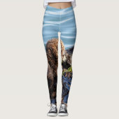 Zee Otter moeder en jongen met kelp Leggings (Voorkant)