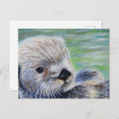 Zee Otter Painting Briefkaart (Voorkant / Achterkant)