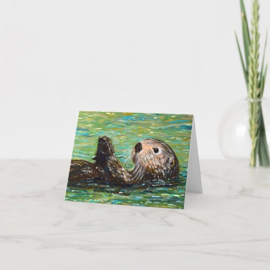 Zee Otter Painting Kaart (Voorkant)
