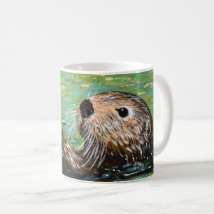 Zee Otter Painting Koffiemok