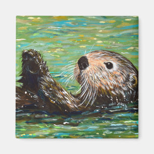 Zee Otter Painting Magneet