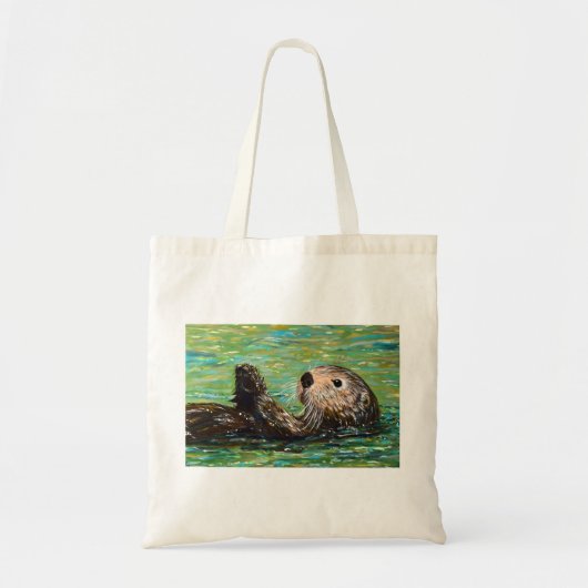 Zee Otter Painting Tote Bag (Voorkant)