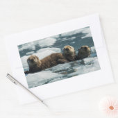 Zee Otter Rechthoekige Sticker (Envelop)