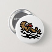 Zee otter ronde button 5,7 cm (Voorkant /achterkant)