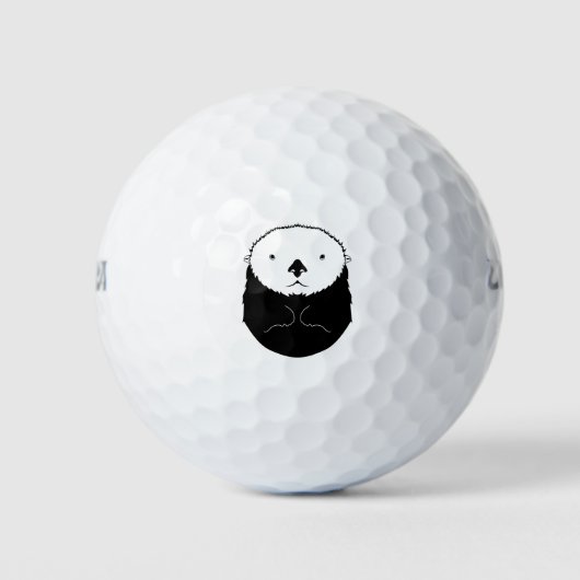 Zee Otter Silhouette Golfballen (Voorkant)