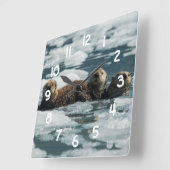 Zee Otter Vierkante Klok (Hoek)