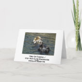 Zee Otter Wenskaart Kaart (Achterkant)