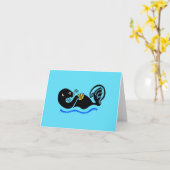 Zee OTTER- Wildlife - Natuur -Blauw Kaart (Gele Bloem)