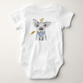 Zee Otter Woodland Animal Wreath | Baby Bodysuit (Achterkant)