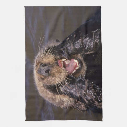 Zee Otters, Enhydra lutris 6 Theedoek (Verticaal)