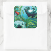 Zee Otter's Garden Square Sticker (Tas)