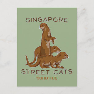 Zee Otters in Nederland Briefkaart