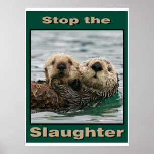 Zee Otters - Stop de slachting Poster