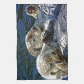 Zee-otters Theedoek (Verticaal)