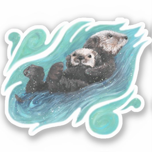 Zee Otters Vinyl Sticker (Voorkant)