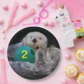 Zee otters voor kinderen papieren bordje (Feest)