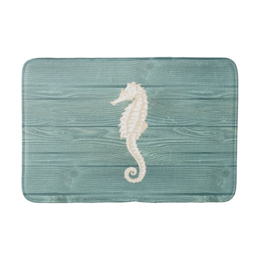 Zee Paard Aqua Wood Bath Rug Badmat (Voorkant)