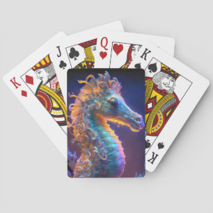 Zee Paard Dierenportret Schilderij Wildlife Ocean Pokerkaarten