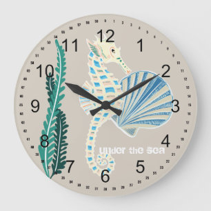 Zee paard grote klok